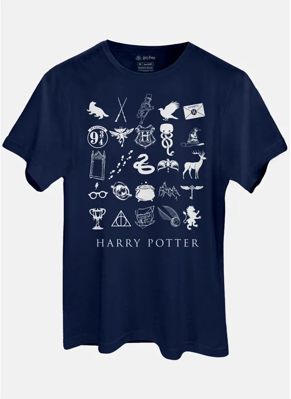 Camiseta Masculina Harry Potter Icons - BandUP!