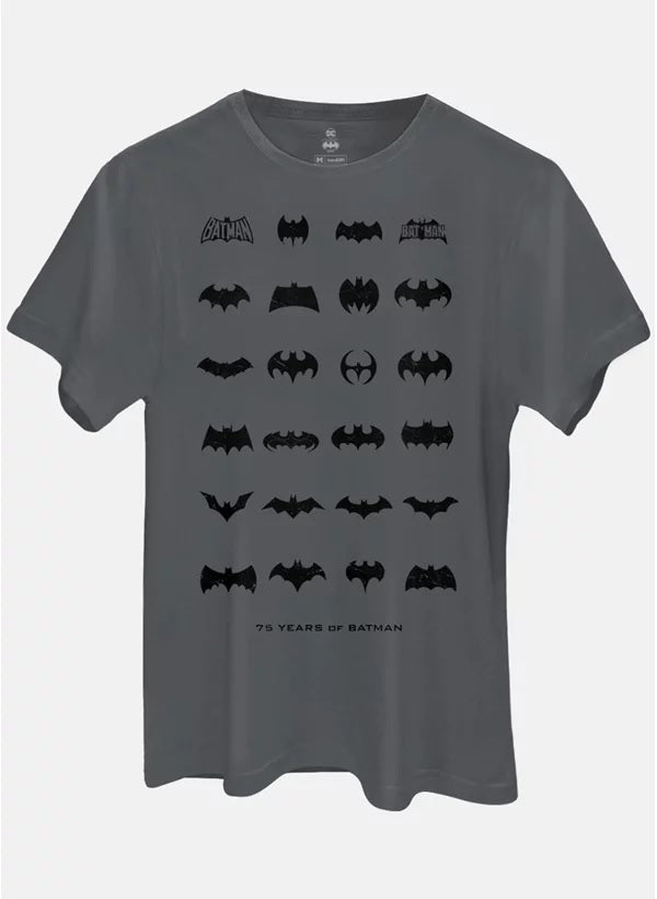 Camiseta Masculina Batman 75 Anos Classic Logo - BandUP!