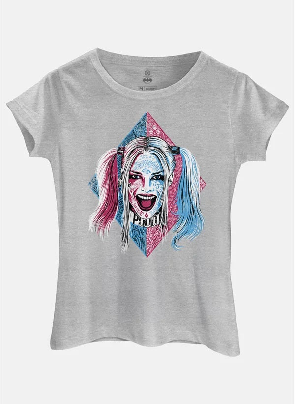 Camiseta Baby Look Harley Quinn Puddin - BandUP!