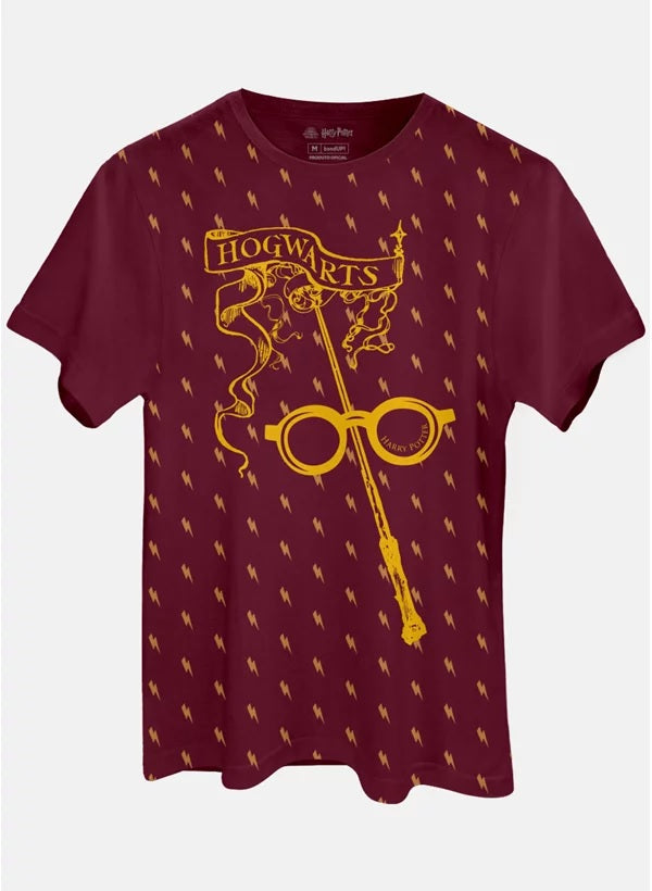 Camiseta Masculina Harry Potter Lightning Pattern - BandUP!