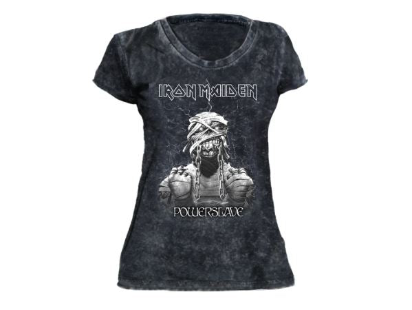 Camiseta Feminina Tie Dye Iron Maiden Powerslave