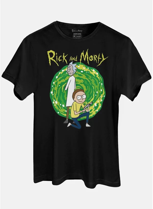 Camiseta Masculina Rick and Morty Portal - BandUP!
