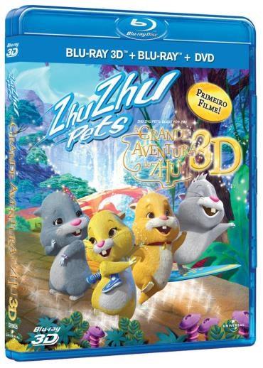 Zhuzhu Pets: A Grande Aventura de Zhu 3D - Blu Ray + Blu Ray 3D + DVD