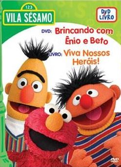 Vila Sésamo - DVD: Brincando com Ênio e Beto - Livro: Viva Nossos Heróis! - DVD + Livro