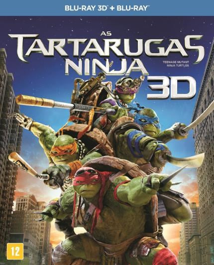 As Tartarugas Ninjas - Blu Ray 3D + Blu Ray - Luva Metalizada