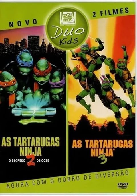 As Tartarugas Ninja 2 E 3 Duo Kids Dvd