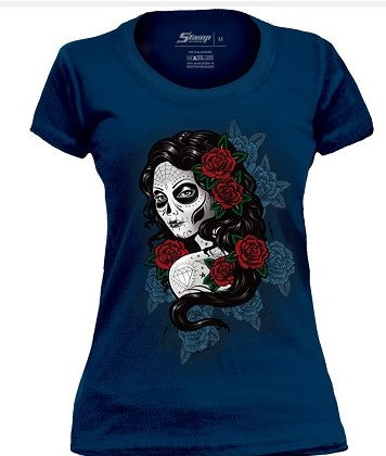 BABY LOOK STAMP BLUE KATRINA