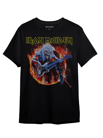 Camiseta Iron Maiden Fear Live Flames
