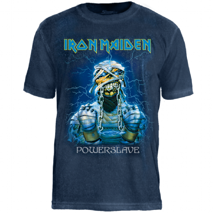 Camiseta Especial - Iron Maiden Powerslave Azul