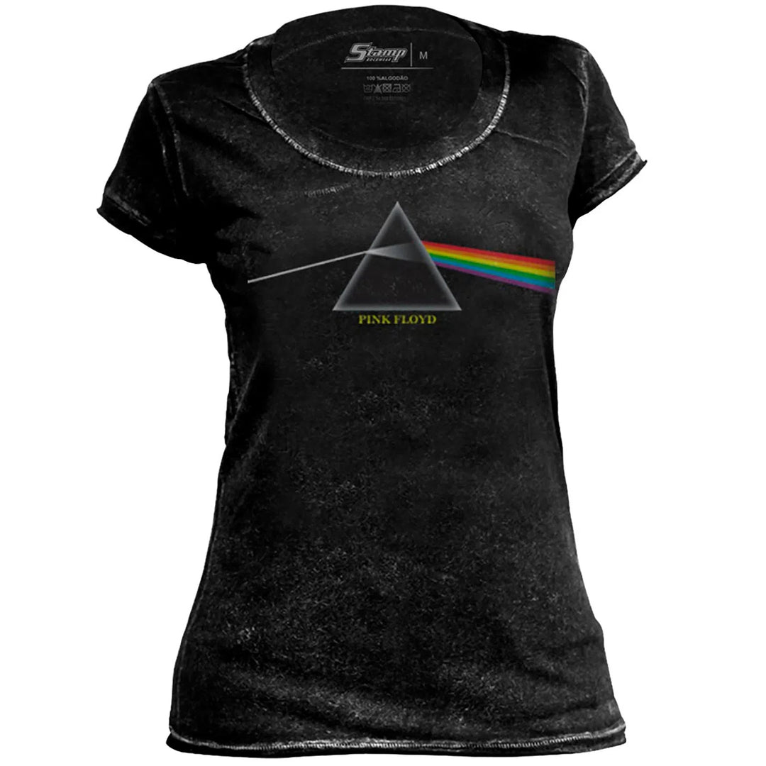 Baby Look Stamp Especial Pink Floyd The Dark Side Of The Moon