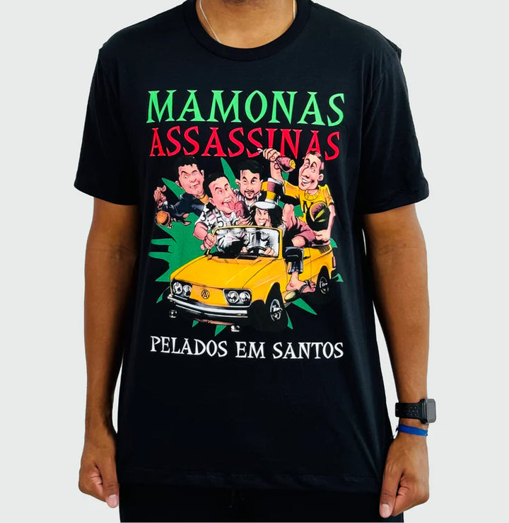 Camiseta Manga Curta Mamonas Assassinas Pelados Em Santos