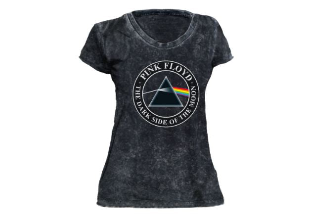 Camiseta Feminina Tie Dye Pink Floyd The Dark Side Of The Moon