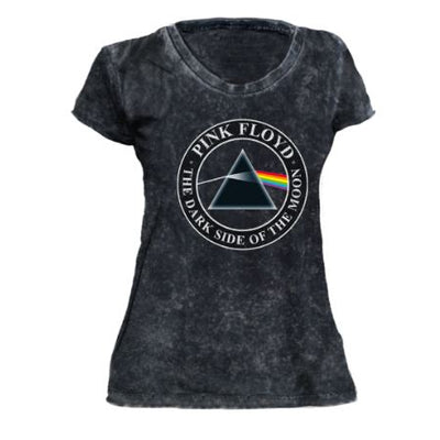 Camiseta Feminina Tie Dye Pink Floyd The Dark Side Of The Moon