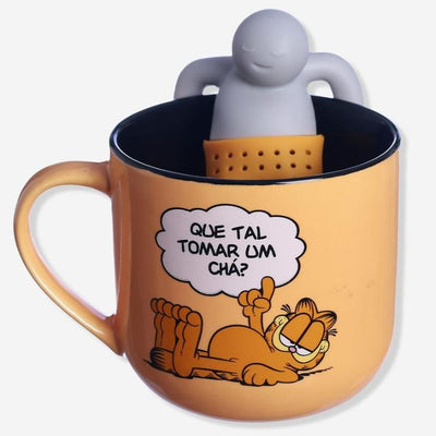 CANECA 350ML C/ INFUSOR P/ CHÁ GARFIELD