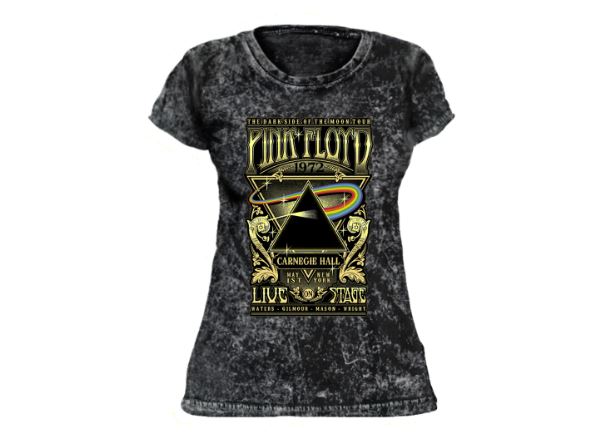 Camiseta Feminina Tie Dye Pink Floyd Live On stage 1972