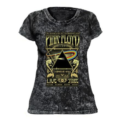 Camiseta Feminina Tie Dye Pink Floyd Live On stage 1972