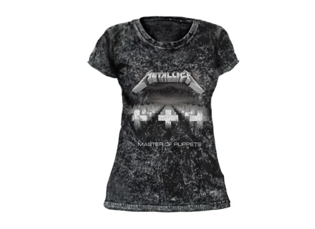 Camiseta Feminina Tie Dye Metallica Master of Puppets