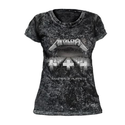 Camiseta Feminina Tie Dye Metallica Master of Puppets