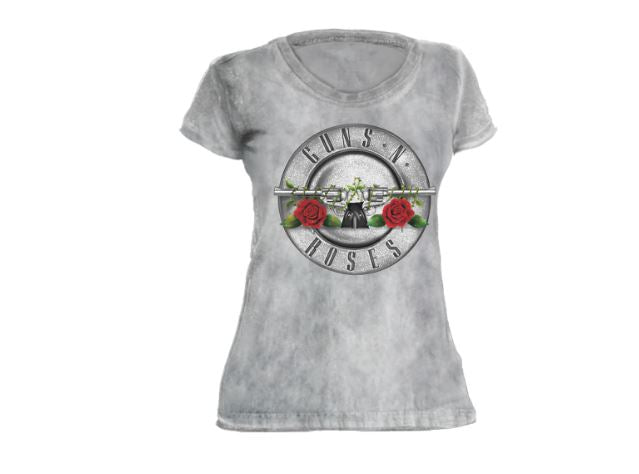 Camiseta Feminina Tie Dye Guns N' Roses Bullet Logo