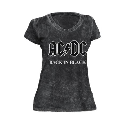 Camiseta Feminina Tie Dye AC/DC Back In Black
