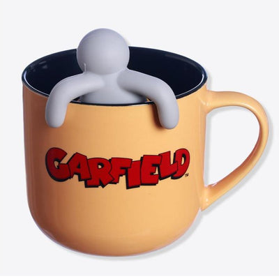 CANECA 350ML C/ INFUSOR P/ CHÁ GARFIELD - verso