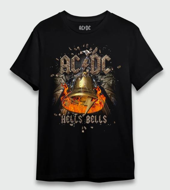 Camiseta Manga Curta AC/DC Hells Bells