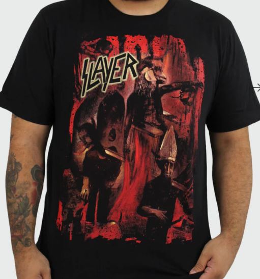 Camiseta Manga Curta Slayer Reign In Blood