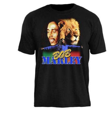 Camiseta Bob Marley Catch Fire Black