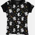 Camiseta Baby Look Harry Potter Mascotes de Hogwarts - Preto - BandUP! 1