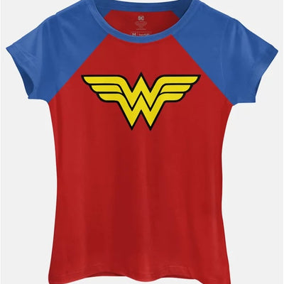 Camiseta Raglan Feminina Wonder Woman - BandUP!