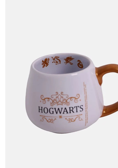 Caneca Bojuda Harry Potter Hogwarts Brasão Dourado - BandUP!
