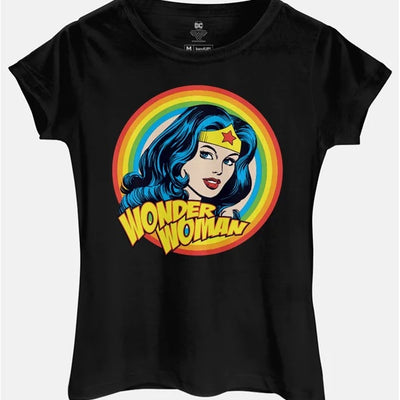 Camiseta Feminina Mulher Maravilha Fashion Rainbow - BandUP!