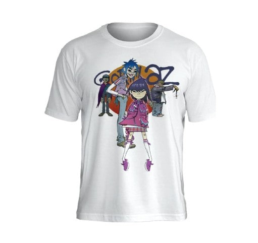 Camiseta Gorillaz Purple Noodle Group Shot