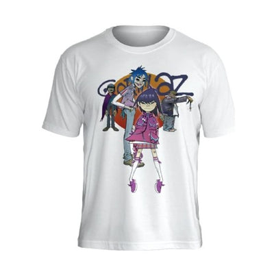 Camiseta Gorillaz Purple Noodle Group Shot
