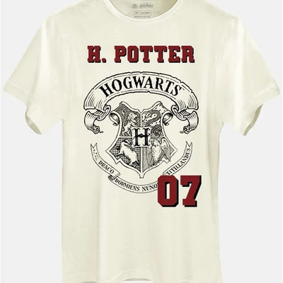 Camiseta Unissex Harry Potter Hogwarts 07 - Off-White - BandUP!