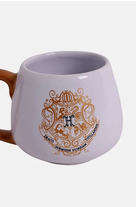 Caneca Bojuda Harry Potter Hogwarts Brasão Dourado - BandUP!