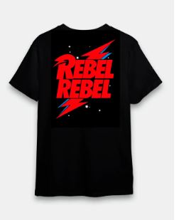 Camiseta David Bowie Rebel Rebel - verso