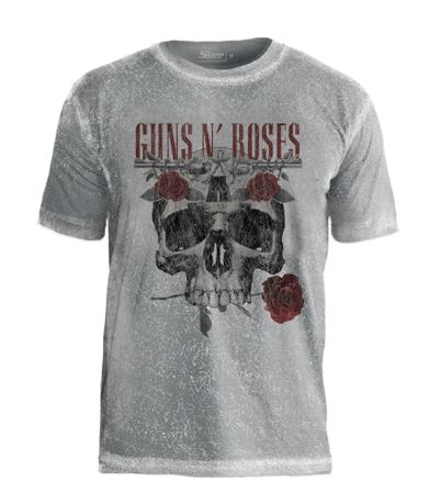 Camiseta Especial Guns N' Roses GNR Skull