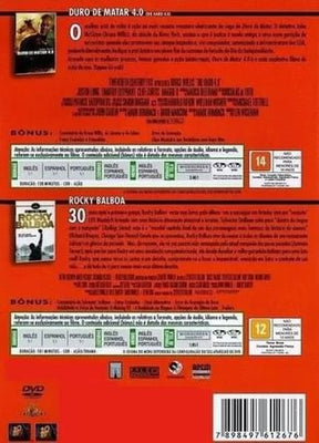 Dose Dupla: Duro De Matar 4.0 + Rocky Balboa Dvd - verso