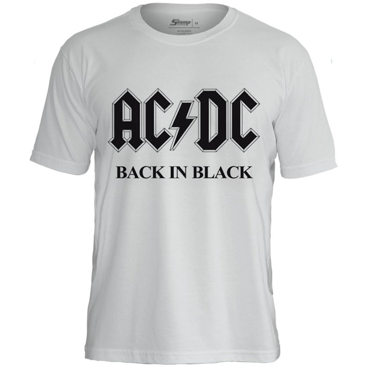 Camiseta AC/DC Back In Black - Branca