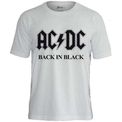 Camiseta AC/DC Back In Black - Branca - verso