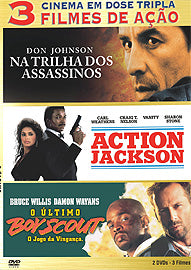 Cinema em Dose Tripla, 3 Filmes de Ação - Na Trilha dos Assassinos + Action Jackson + O Último Boy Scout - DVD