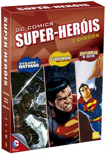 BOX - DC Comics Super Heróis - 3 Discos - DVD