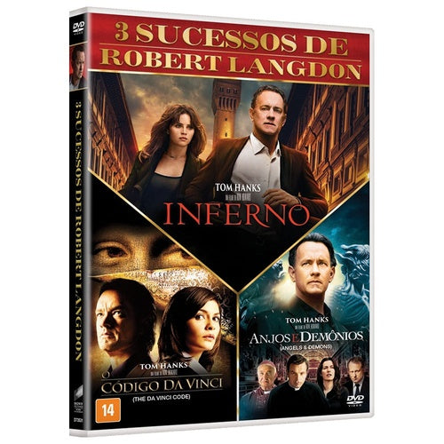 3 Sucessos de Robert Langdon - Inferno/O Código da Vinci/ Anjos e Demônios - DVD