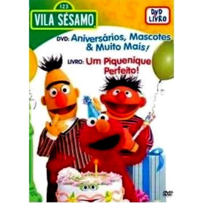 Vila Sésamo - DVD: Aniversários, Mascotes & Muito Mais! + Livro: Um Piquenique Perfeito! - DVD + Livro