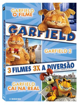 Garfield: 3 Filmes: Garfield, O Filme + Garfield 2 + Garfield Cai na Real - DVD