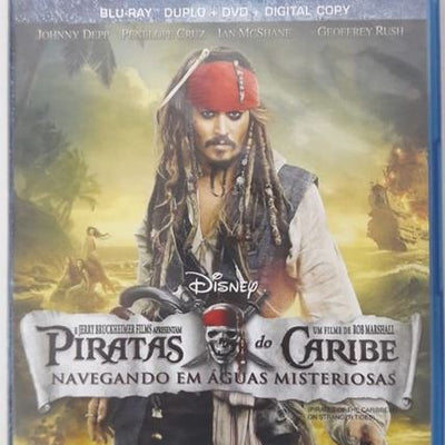Piratas do Caribe: Navegando em Águas Misteriosas - Combo 4 Discos - Blu Ray Duplo + DVD + Copia Digital
