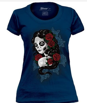 BABY LOOK STAMP BLUE KATRINA