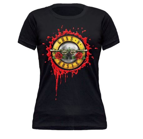 Baby Look Guns N' Roses GN' R Bloody Bullet