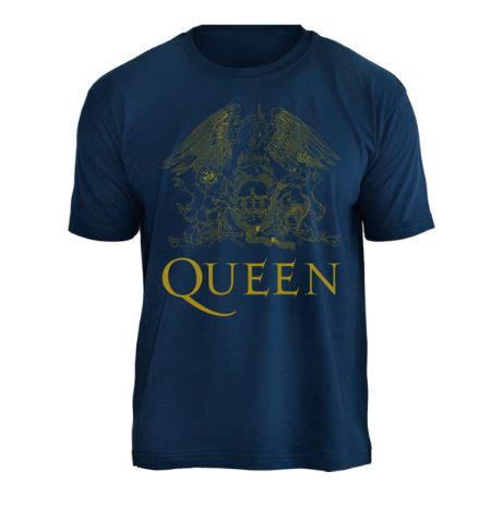 Camiseta Queen Logo azul